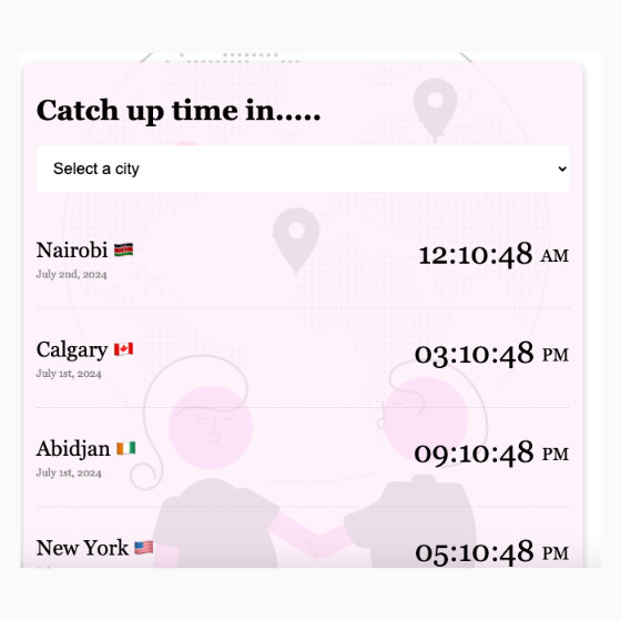 photo of world clock app project